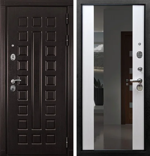 Дверь с терморазрывом и зеркалом №45