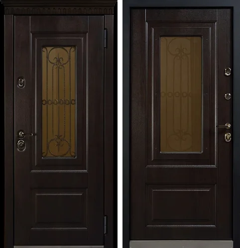 Входная дверь со стеклопакетом шириной 1100 мм №4