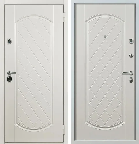 Дверь металлическая уличная белая  №23