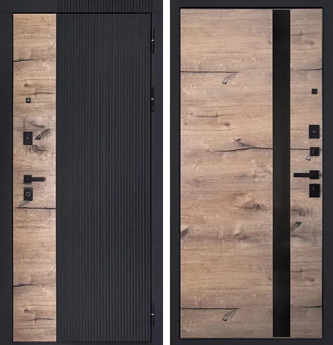 Входная дверь с декоративной панелью №16