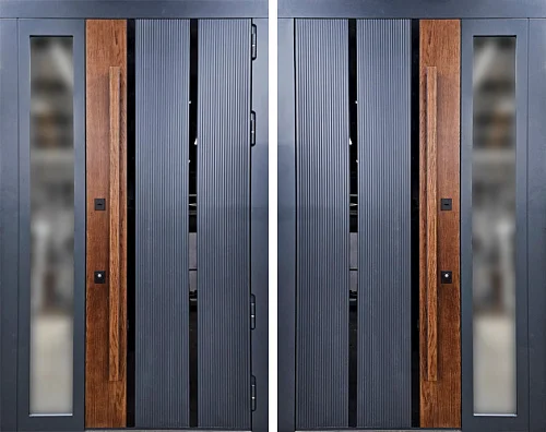 Входная дверь для дома со стеклом №29