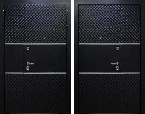 Дверь входная двухстворчатая металлическая №31