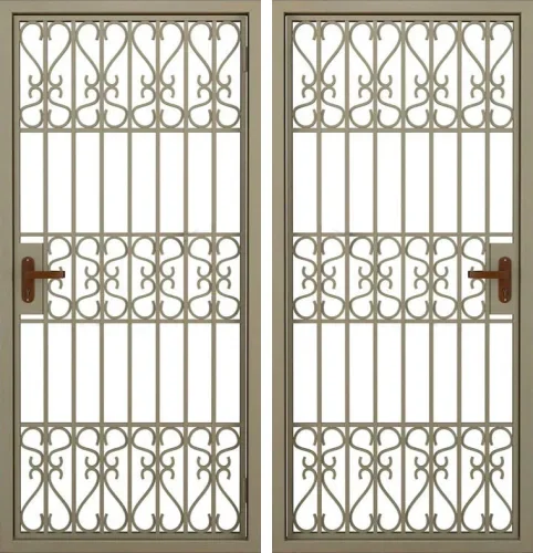 Металлическая решетка дверь защитная №8 размером 860x2050 мм