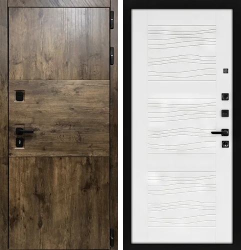 Входная металлическая дверь под дерево №92