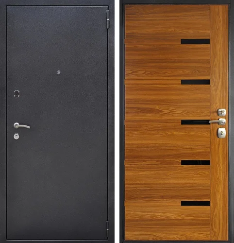 Входная дверь графит в каркасный дом №31