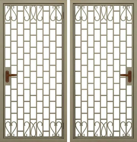 Железная дверь входная решетка №3