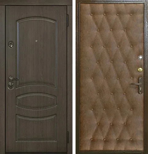 Железная дверь со шпоном  и дерматином №15