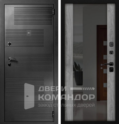 Дверь входная звукоизоляционная металлическая с зеркалом №29 с замками KALE