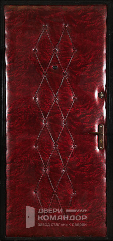 Металлическая дверь самая простая и дешевая №13 размером 960x2050 мм - внутренняя сторона