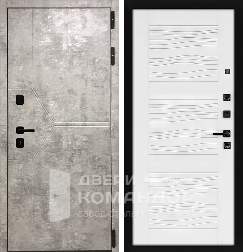 Уличная железная дверь для частного дома утепленная №47 размером 860x2050 мм