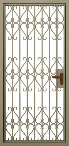 Решетчатая дверь металлическая №2 размером 960x2050 мм - внутренняя сторона