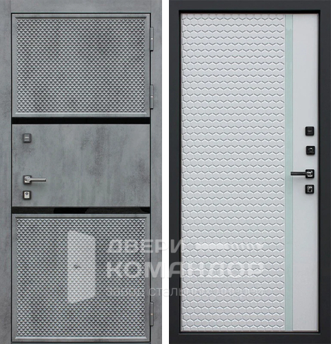 Серая дверь входная во внутрь открывающаяся №8