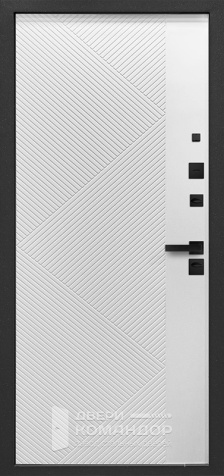 Зеленая железная входная дверь №39 - внутренняя сторона