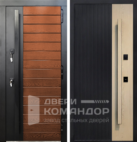 Входная дверь холод тепло с ручкой-рейлингом №67