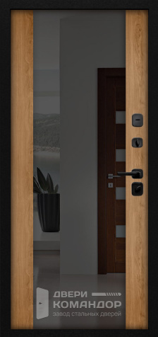 Входная металлическая дверь с зеркалом в квартиру №27 с замками KALE - внутренняя сторона