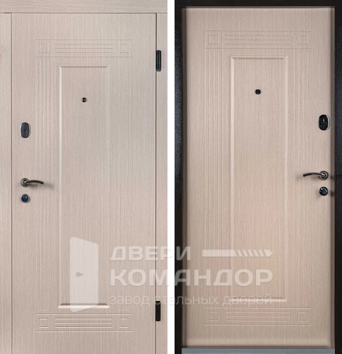 Белый ясень входная дверь №50 с замками KALE