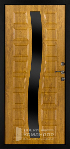 Входная дверь со стеклом для загородного дома №16 с замками CISA - внутренняя сторона