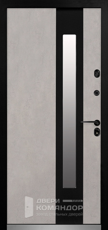 Железная дверь со стеклом уличная №3 - внутренняя сторона