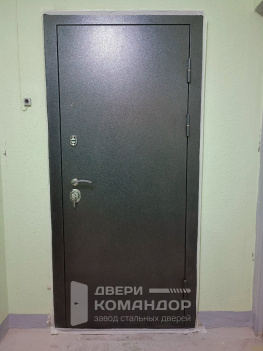 Входная дверь Техно Графит  ВДК с расширением проёма (Типовая серия КОПЭ-85)