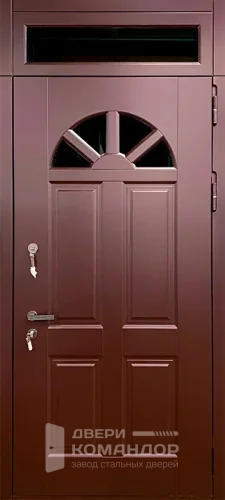 Дверь входная металлическая с верхней вставкой №55