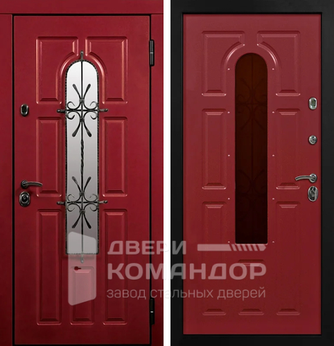 Входная дверь с окном в частный дом №15