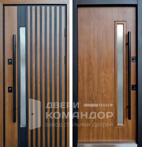 Входная дверь с большой ручкой №6 с замками CISA