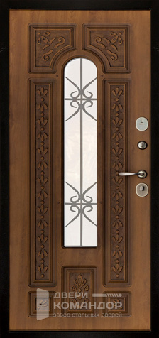 Входная дверь со стеклом №2 с замками CISA - внутренняя сторона