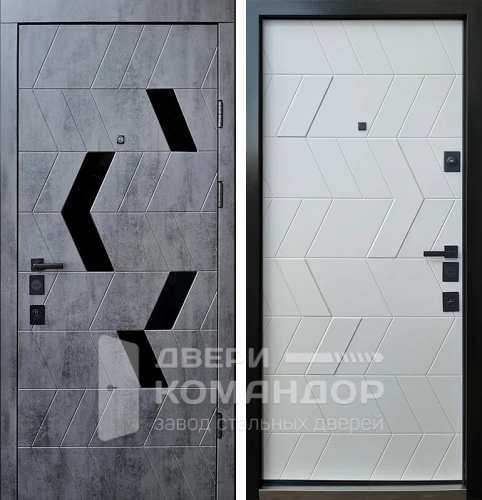 Теплая дверь в частный дом №77 размером 860x2050 мм