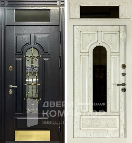 Дверь с фрамугой входная уличная №3
