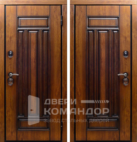 Дверь филенчатая из массива сосны №12 с замками KALE