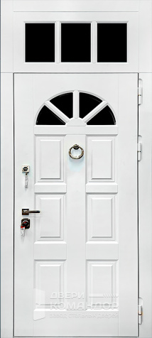 Входная дверь с фрамугой МДФ с двух сторон с фрамугами №63 - наружная сторона