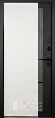 Входная дверь для частного дома со стеклом №5 с замками CISA - внутренняя сторона