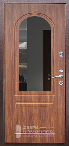 Железная дверь с зеркалом №3 размером 900x2000 мм - внутренняя сторона