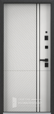 Красная шумоизолирующая входная дверь №24 - внутренняя сторона