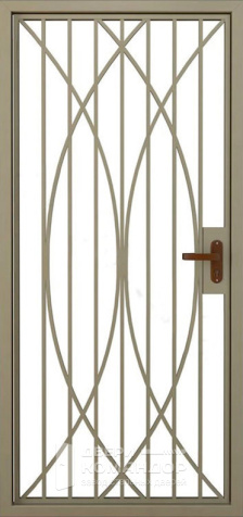 Металлическая решетчатая тамбурная дверь №6 размером 860x2050 мм - внутренняя сторона
