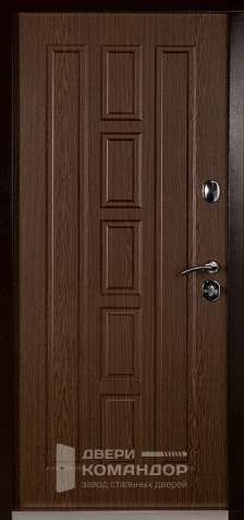 Коричневая металлическая дверь №55 - внутренняя сторона