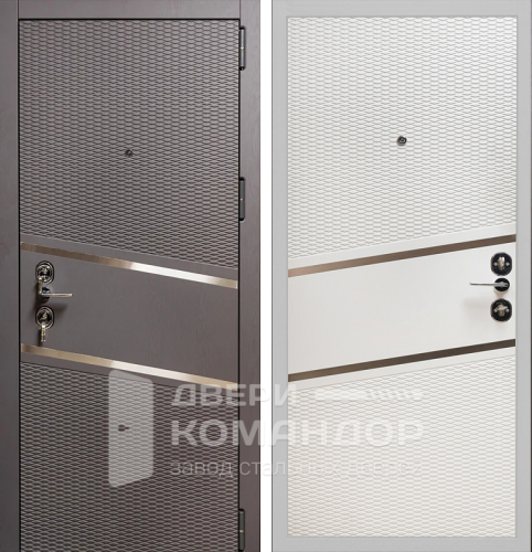 Металлическая дверь капучино №39 с замками KALE