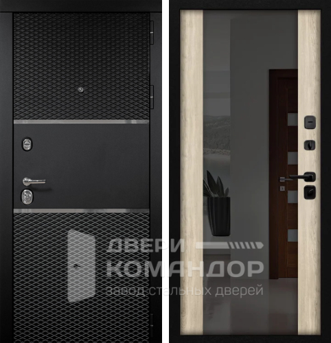 Стальная дверь с зеркалом №32 с замками KALE
