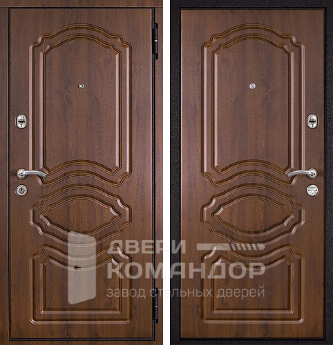 Входная дверь с деревянной облицовкой №19 с замками CISA