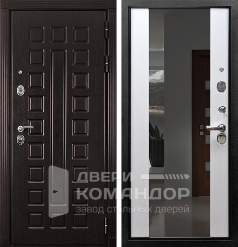 Входная дверь в квартиру с зеркалом №11