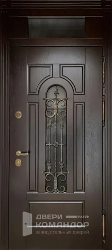 Стальная дверь с остекленной фрамугой №31