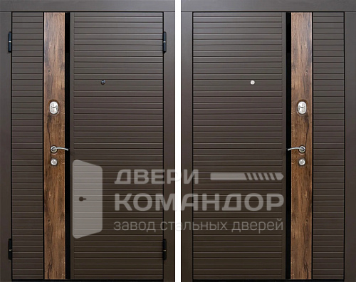 Входная дверь двухстворчатая в частный дом №28