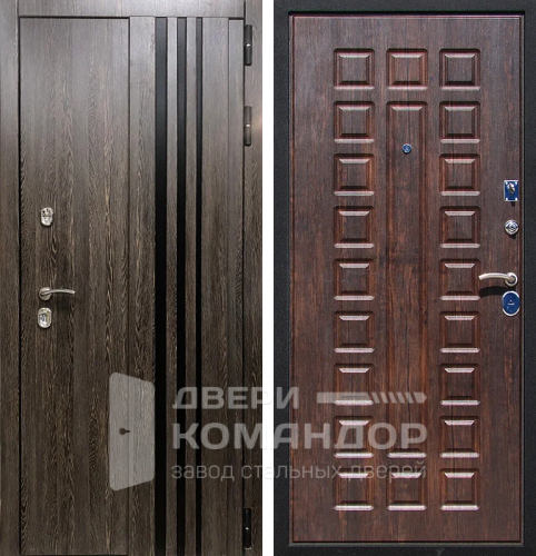 Стальная уличная дверь с терморазрывом №52 размером 860x2050 мм