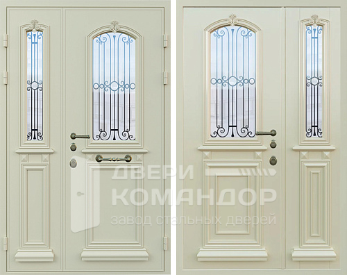 Входная дверь в дом с окном №21