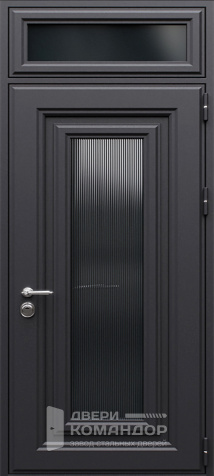 Входная дверь с металлофиленкой и фрамугой №38 - наружная сторона