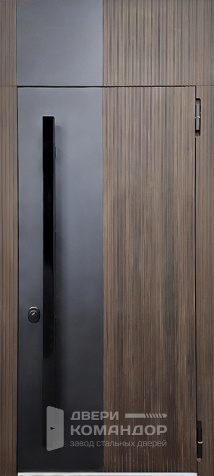 Дверь с фрамугой в современном стиле №46 - наружная сторона