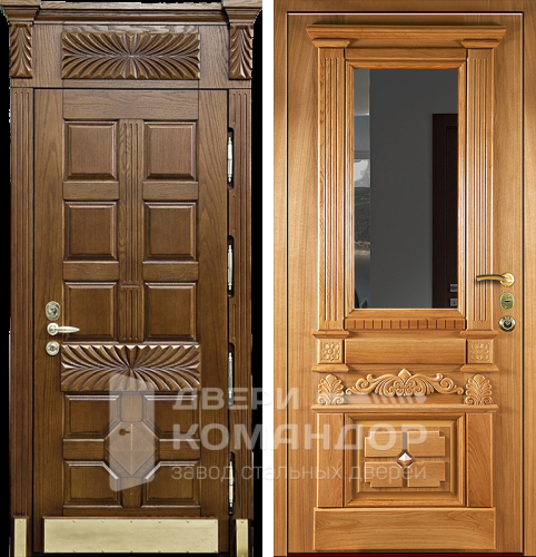 Входная дверь в коттедж с фрамугой №16 размером 900x2000 мм