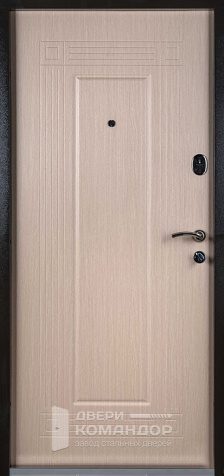 Белый ясень входная дверь №50 с замками KALE - внутренняя сторона