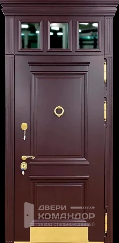 Дверь входная с отбойником и вставкой сверху №77