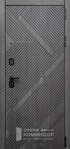 Дверь металлическая темно серая №42 - наружная сторона